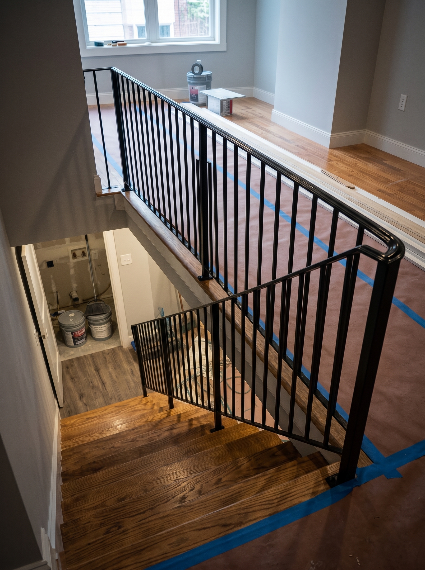 Custom residential iron railing