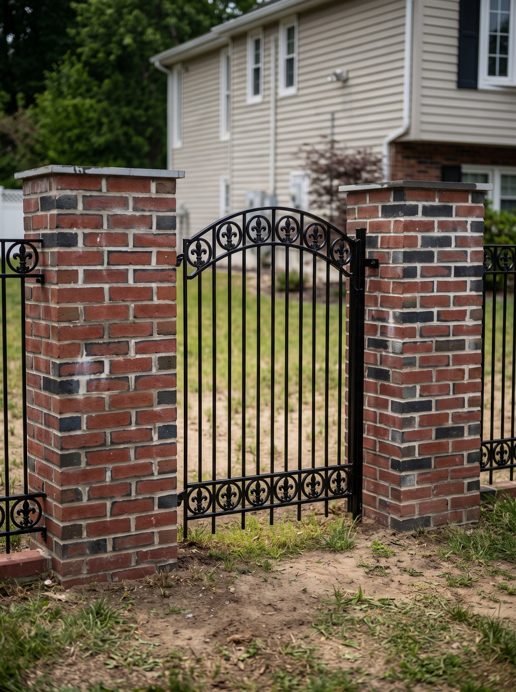 Custom iron gate installation